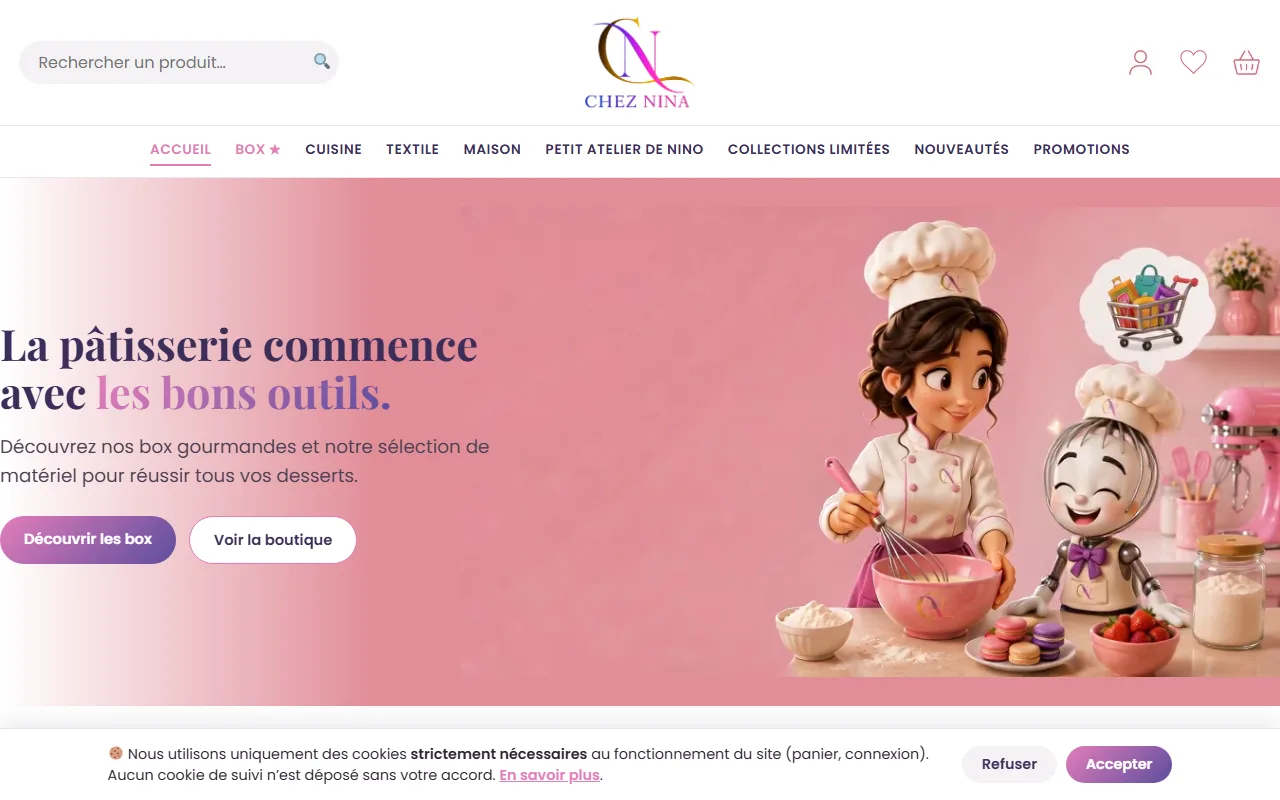 Chez Nina : boutique en ligne de pâtisserie