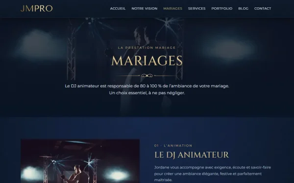 La prestation mariage