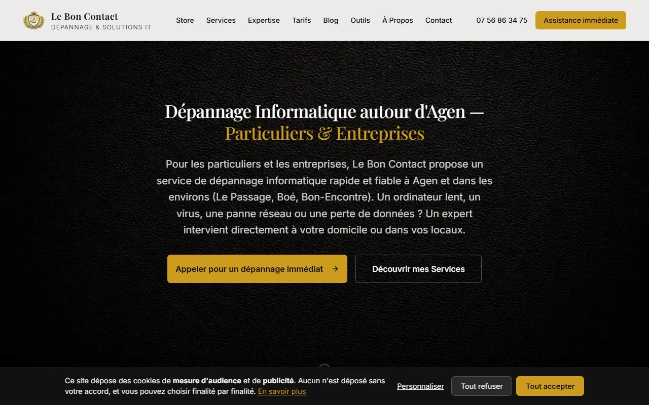 Le Bon Contact : mon entreprise de dépannage informatique à Agen