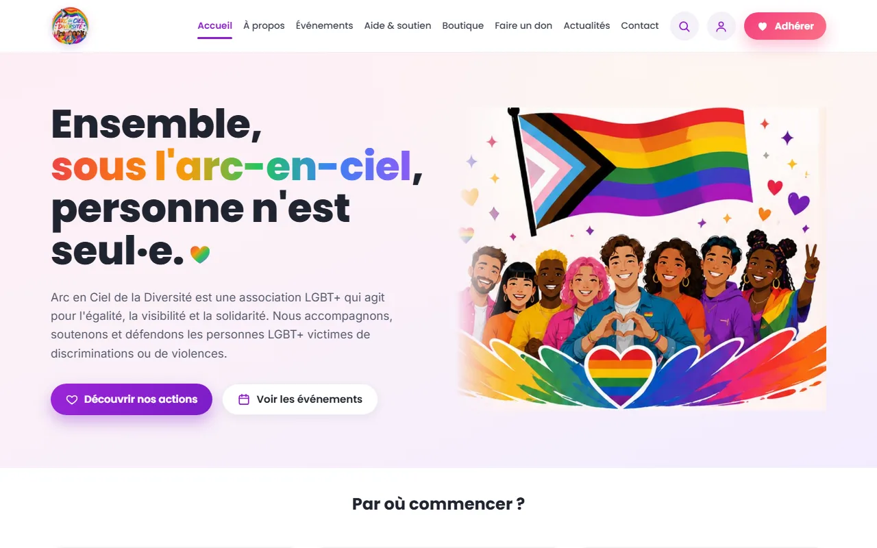 Arc en Ciel de la Diversité : site associatif