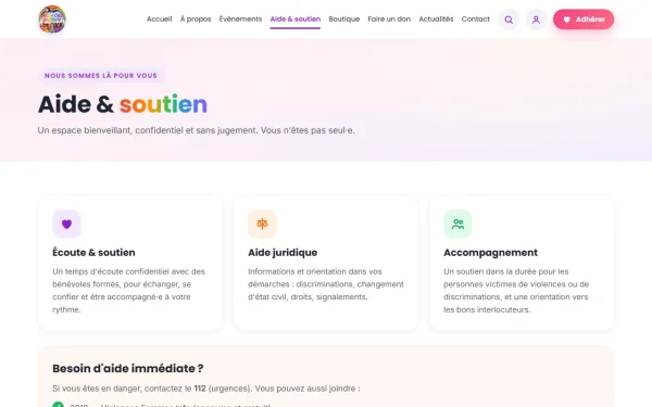 Aide et soutien