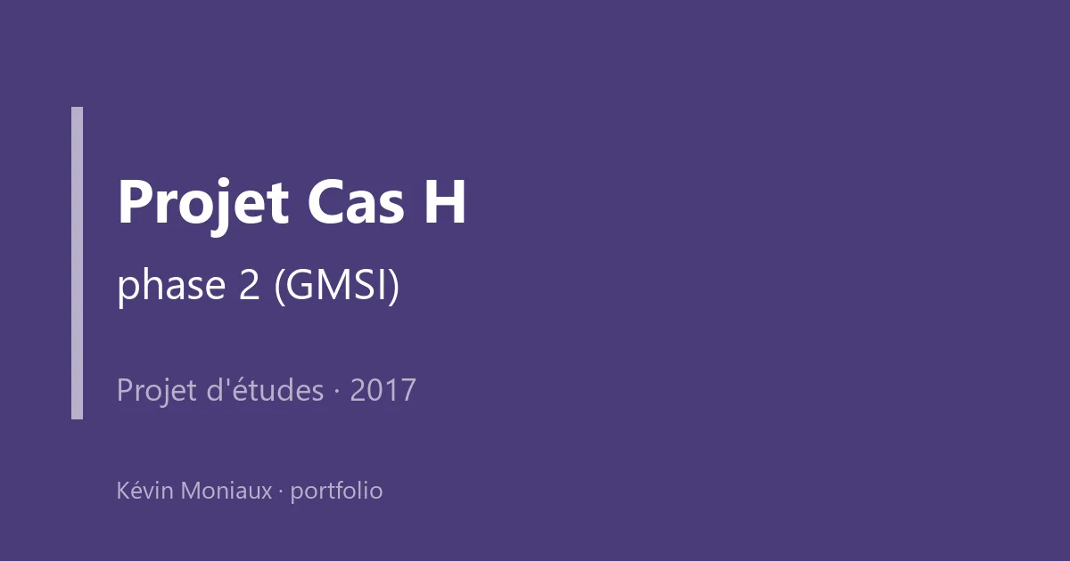 Projet Cas H phase 2 (GMSI)