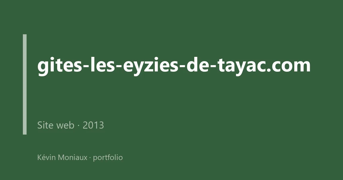 Développement du site gites-les-eyzies-de-tayac.com